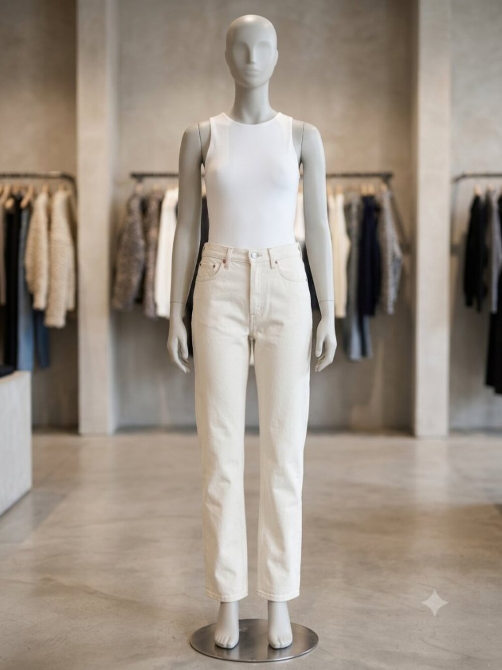 Calvin Klein cream colored jeans